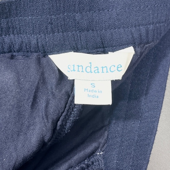 Sundance Giselle Dream Navy Blue Drawstring Pants with White Trim - Picture 4 of 6